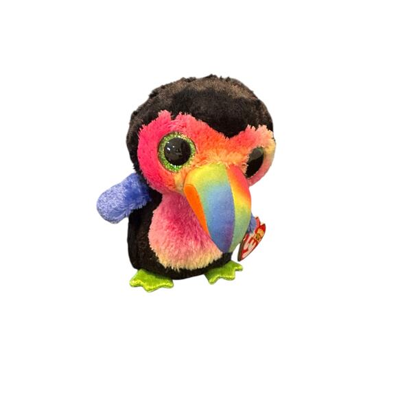 Ty Beanie Boo “Beaks” Toucan Plush – 6” Rainbow Bird - Picture 5 of 10